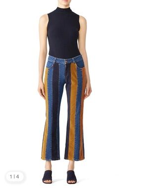 See by Chloé 🇮🇹 Patchwork Denim Crop Jeans; Size 25, US 2 - 🌻festival ready🌺